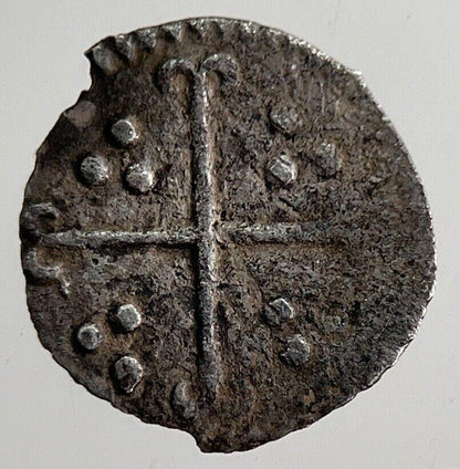 Elizabeth I 1st Portcullis H’Penny British Silver Hammered Coin | a8915