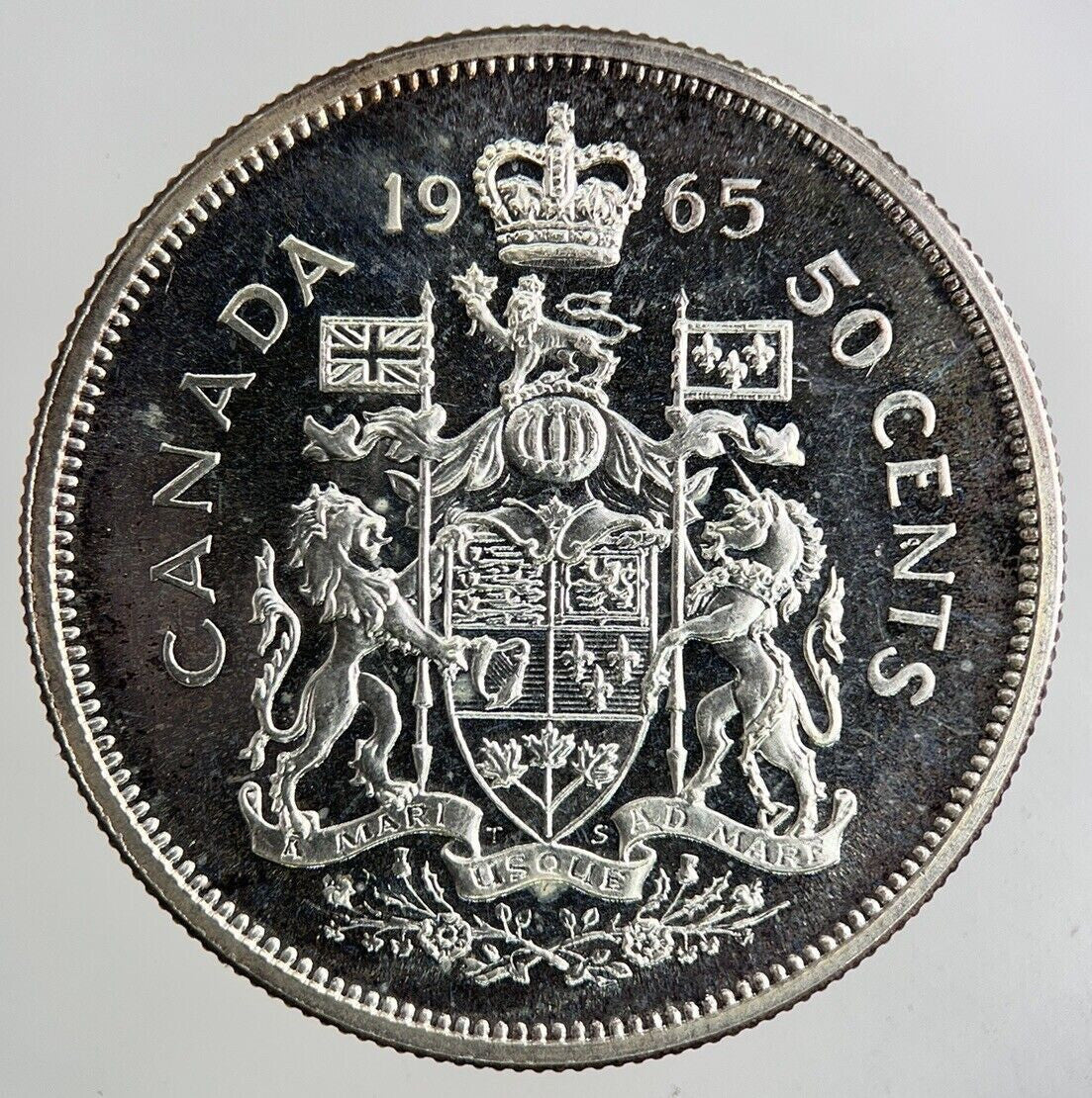 1965 Canada 50 Cents Proof Silver Coin | Very High Grade