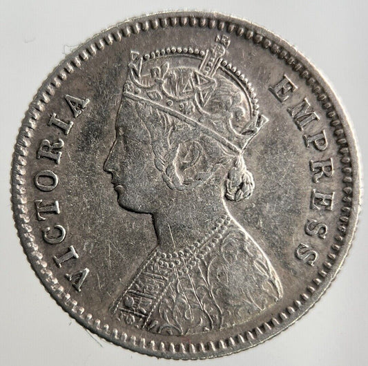 1883 India 1/4 Quarter Rupee Silver Coin | Very High Grade