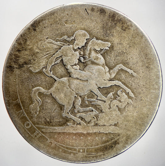 George III Crown British Silver Coin | Fair Grade | a198