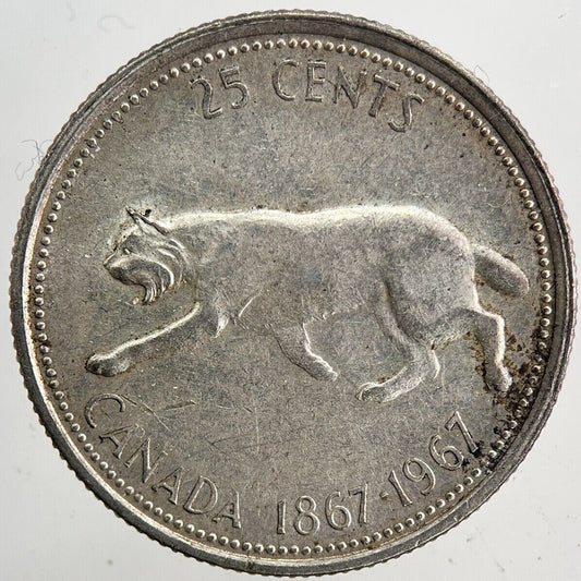 1967 Canada 25 Cents Silver Coin | Fine Collectable Grade | a5917