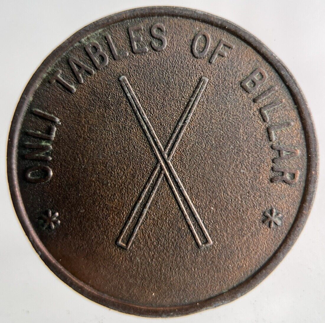 Onli Tables Of Billar Snooker Token Coin | Collectable Grade