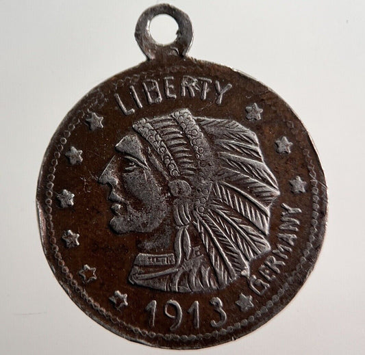 Germany Liberty Indian Head US USA Necklace Coin | Collectable Grade | a2380