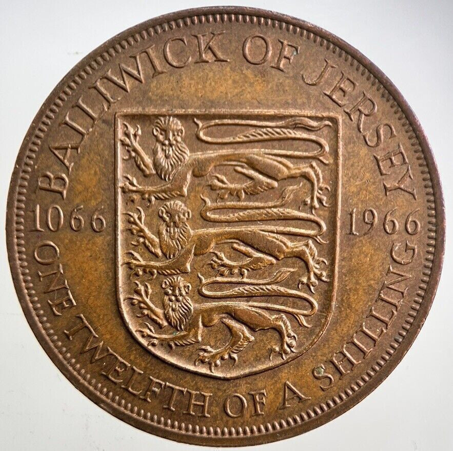 1966 Jersey 1p One Penny Coin | Very High Grade | a4911