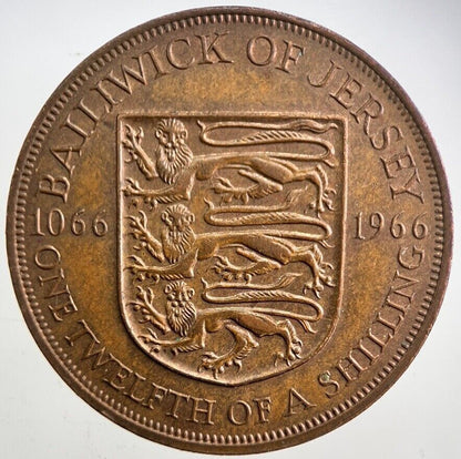 1966 Jersey 1p One Penny Coin | Very High Grade | a4911