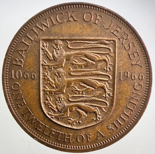 1966 Jersey 1p One Penny Coin | Very High Grade | a4911