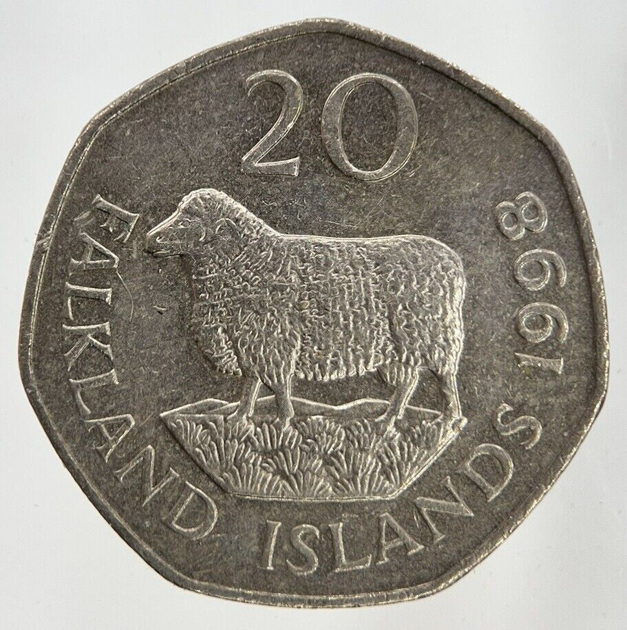 1998 Falkland Islands 20p Twenty-Pence Coin | Fine Collectable Grade