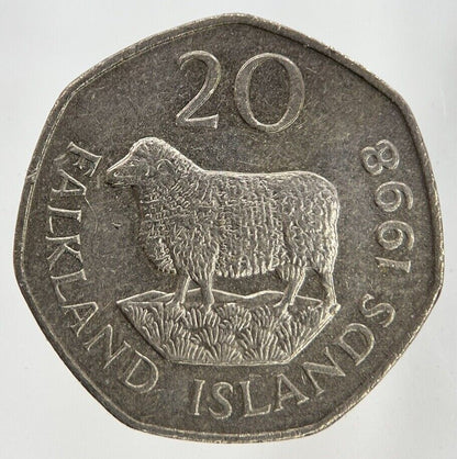 1998 Falkland Islands 20p Twenty-Pence Coin | Fine Collectable Grade