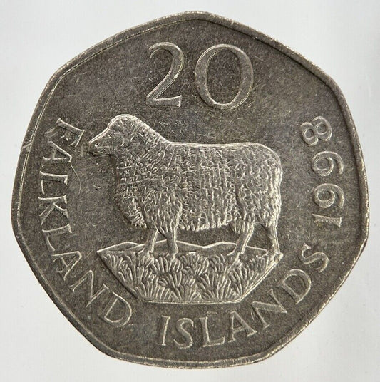 1998 Falkland Islands 20p Twenty-Pence Coin | Fine Collectable Grade