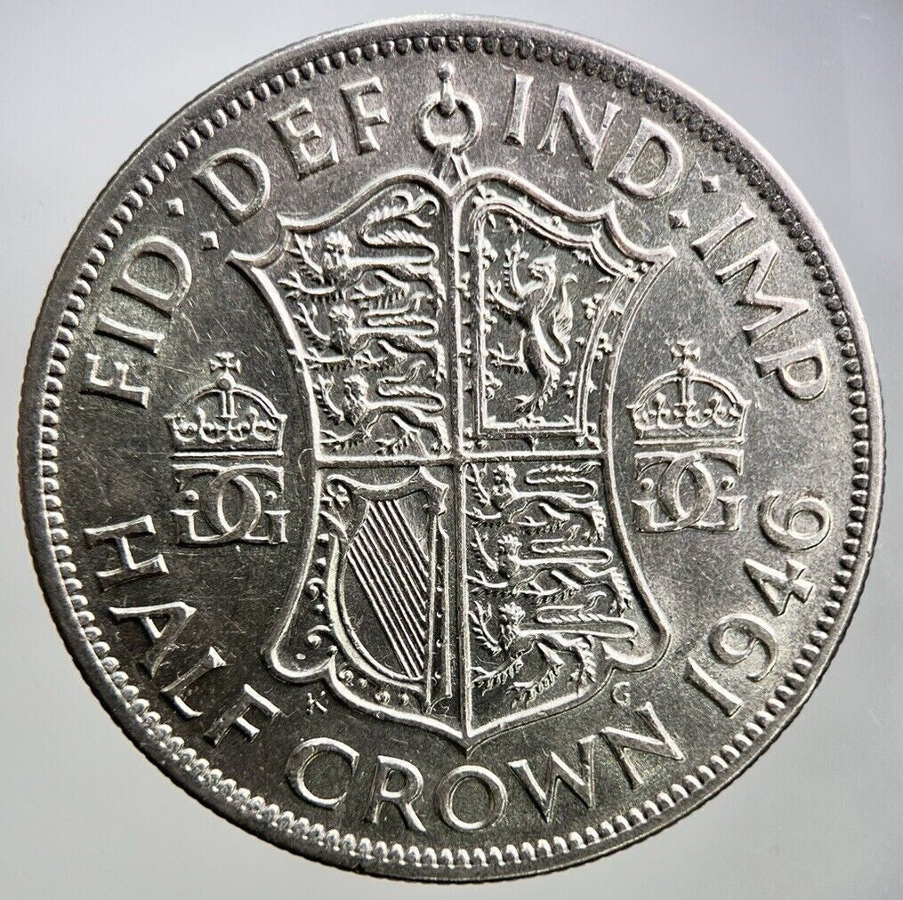 1946 George VI Half-Crown | British Silver Coin | Very High Grade | a2942