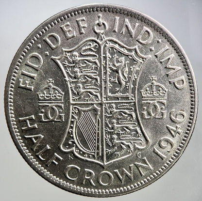 1946 George VI Half-Crown | British Silver Coin | Very High Grade | a2942