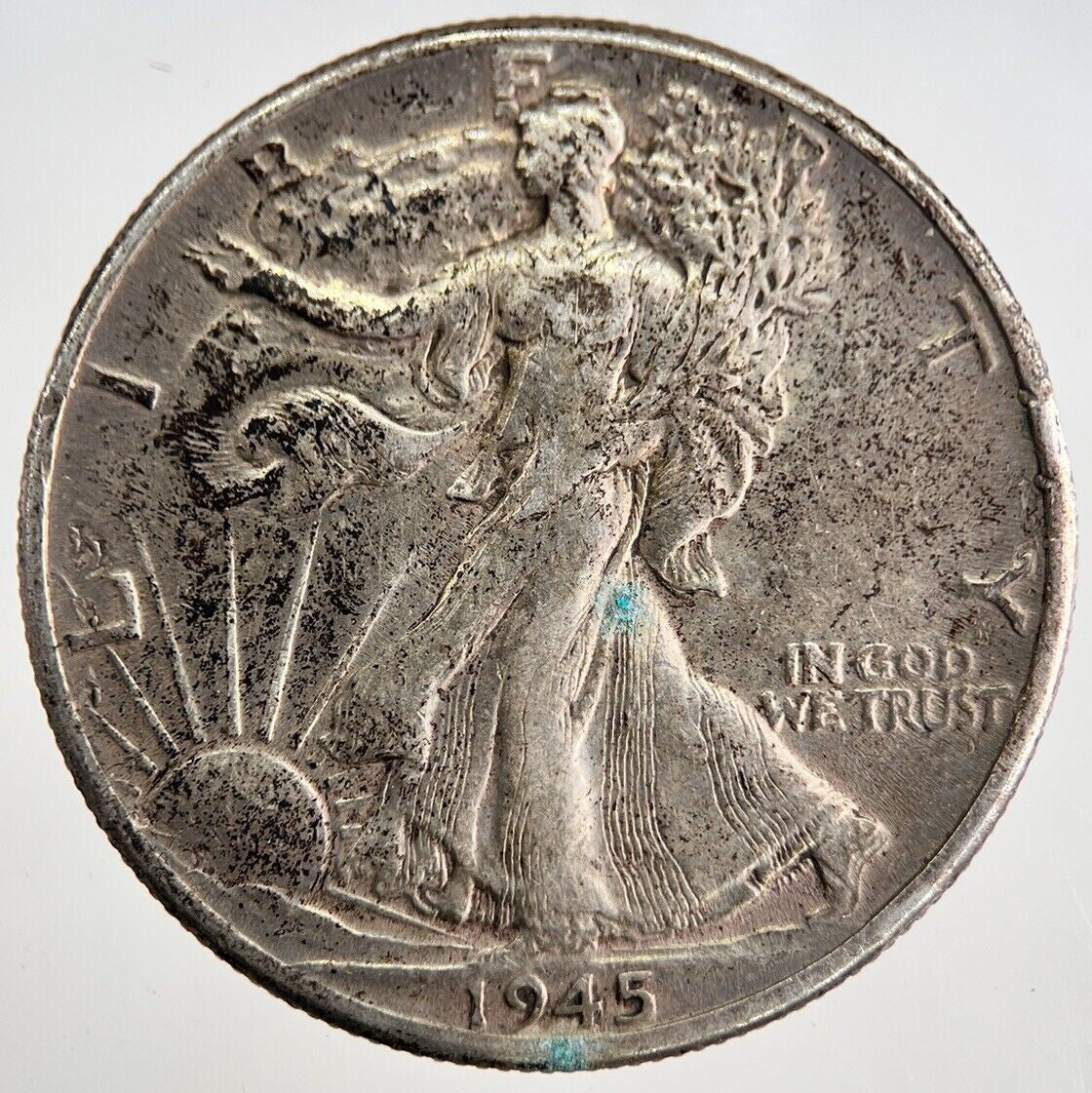 1945 US Half-Dollar Walking Liberty Silver Coin | Fine Collectable Grade | a8200