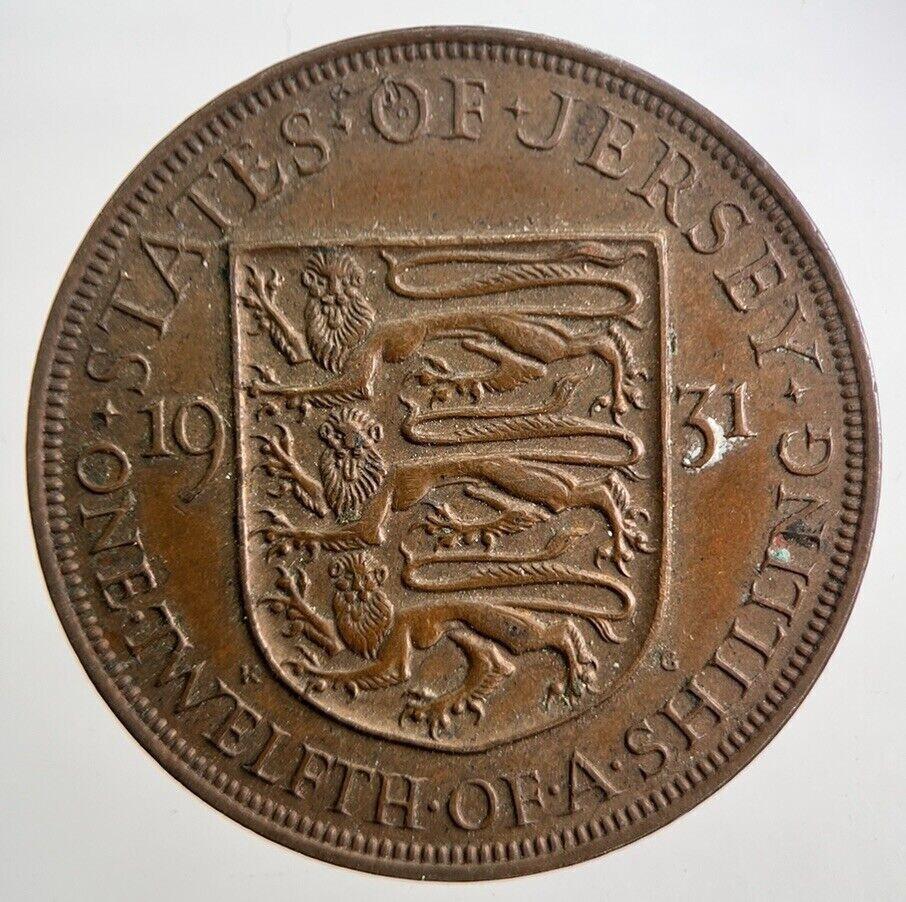 1939 Jersey One Twelfth 1/12th Shilling Penny Coin | Very High Grade | a4917