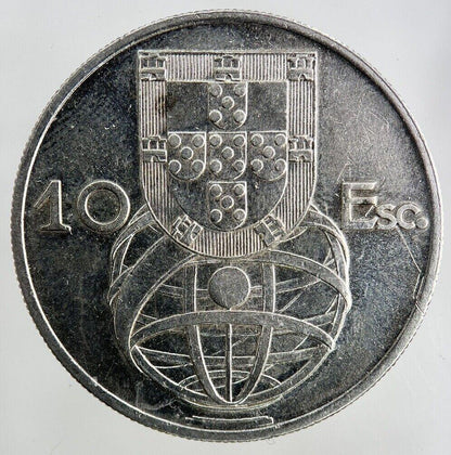 1954 Portugal 10 Escudos Silver Coin | Fine Collectable Grade