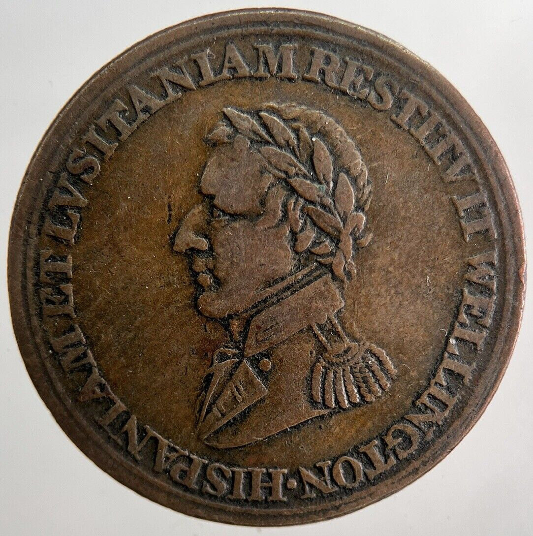 1812 Canada Wellington Peninsula To Madrid Half-Penny Token | a6551