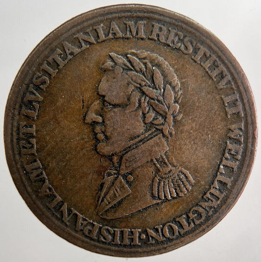 1812 Canada Wellington Peninsula To Madrid Half-Penny Token | a6551