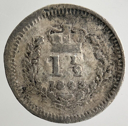 1943 Victoria Three-Half-Pence 1 1/2 Silver Coin | Collectable Grade