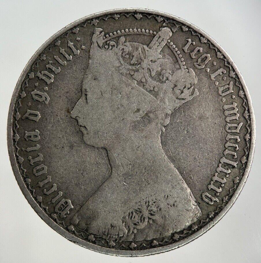 British Victoria Gothic Florin Silver Coin | Fine Collectable Grade