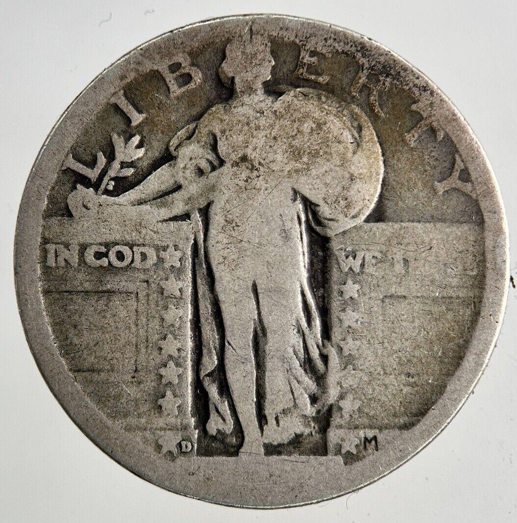 US USA Quarter Dollar Standing Liberty Silver Coin | Collectable Grade