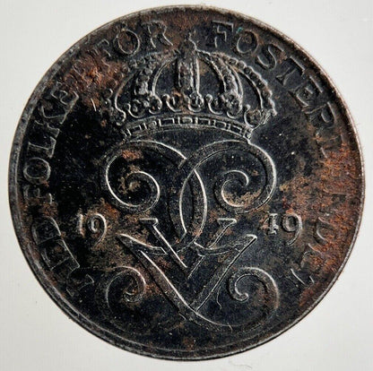 1949 Sweden 1 Ore Coin | Fine Collectable Grade