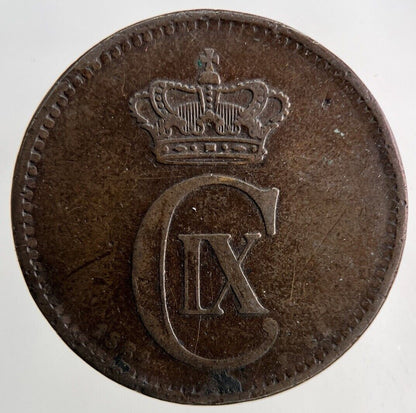 1884 Denmark 5 Ore Coin | Fine Collectable Grade