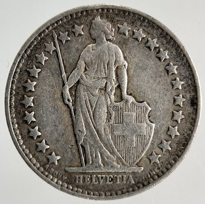 1944 Switzerland Swiss 1/2 Half Franc Silver Coin | Fine Collectable Grade