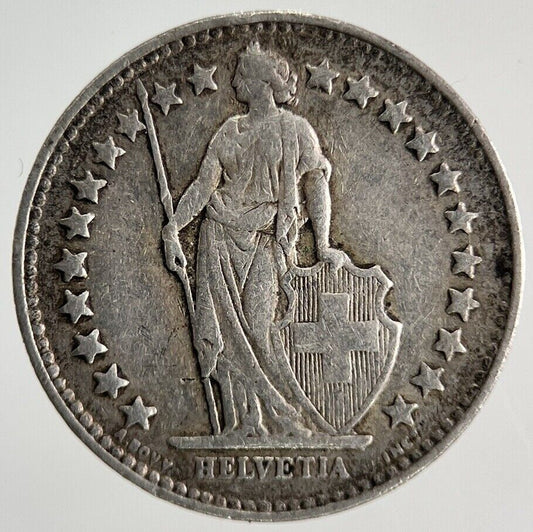 1944 Switzerland Swiss 1/2 Half Franc Silver Coin | Fine Collectable Grade