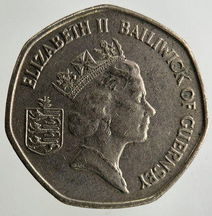 1992 Guernsey 20p Twenty-Pence Coin | Fine Collectable Grade