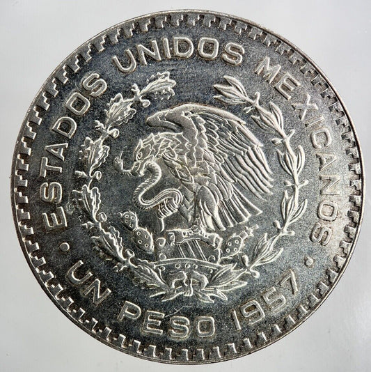 1957 Mexico Un 1 Peso Silver Coin | Very High Grade