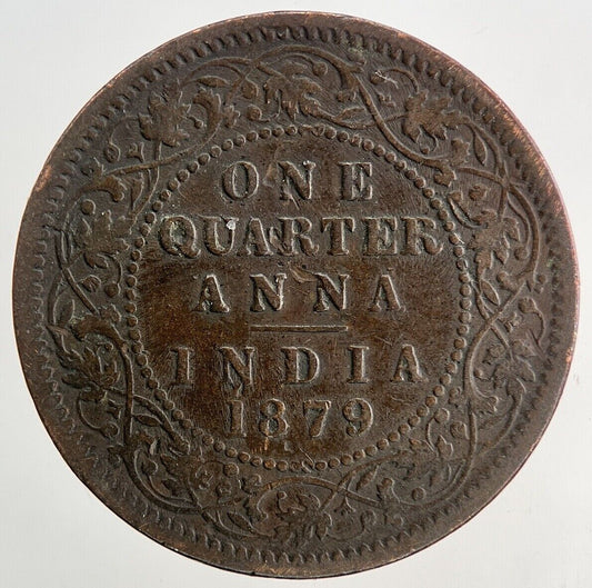 1879 Victoria India 1/4 Quarter Anna Coin | Collectable Grade