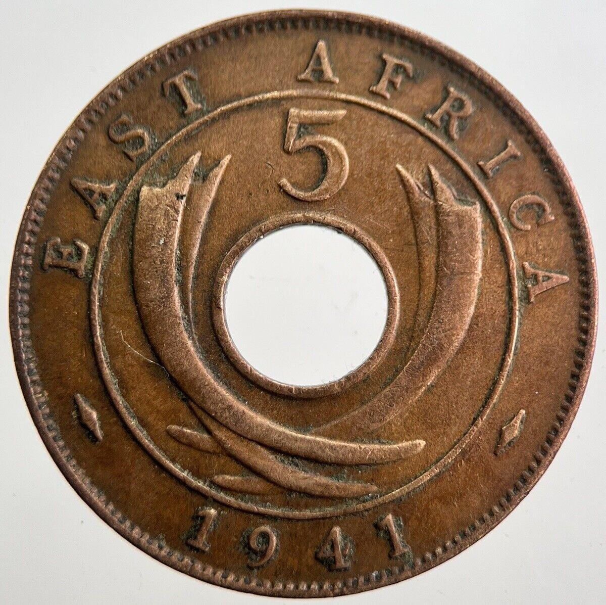 1941 East Africa 5 Five Cents Coin | Fine Collectable Grade | a7552