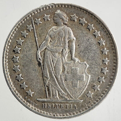 1944 Switzerland Swiss 1/2 Half Franc Silver Coin | Fine Collectable Grade