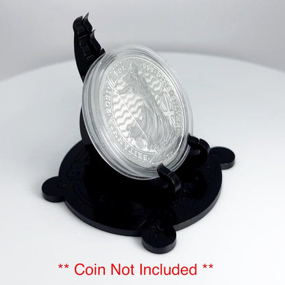 Black 1oz Silver or Gold Coins / Amulet / Medal Display Stand