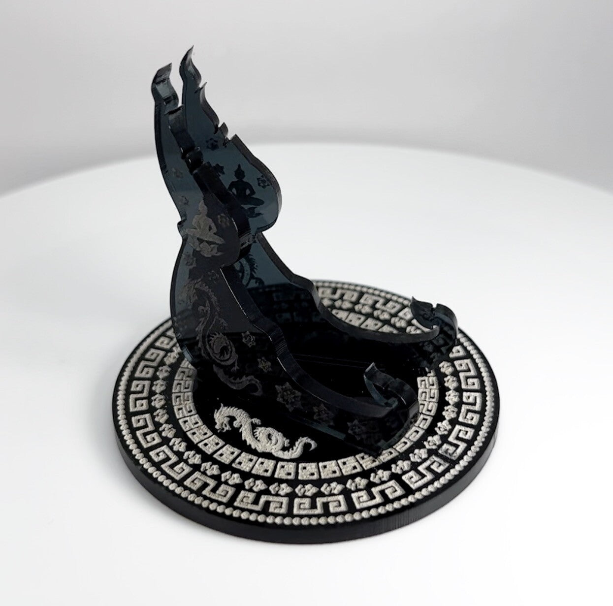 Black Dragon Themed 1oz Silver or Gold Coins / Amulet / Medal Display Stand