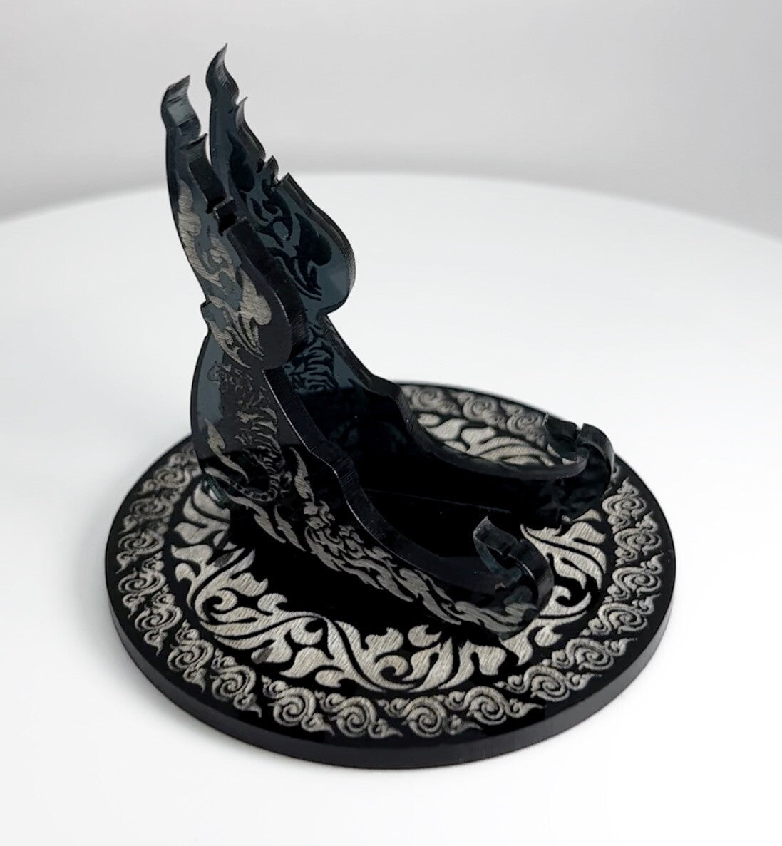 Black Tiger Themed 1oz Silver or Gold Coins / Amulet / Medal Display Stand