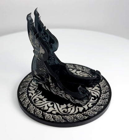 Black Tiger Themed 1oz Silver or Gold Coins / Amulet / Medal Display Stand