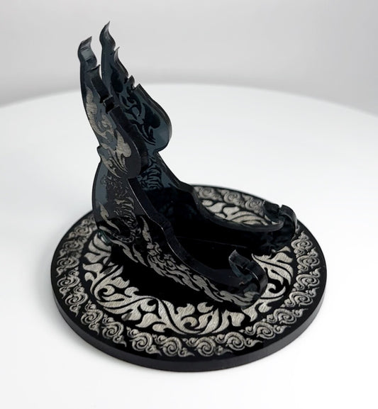 Black Tiger Themed 1oz Silver or Gold Coins / Amulet / Medal Display Stand