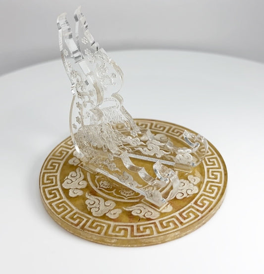 Clear Tiger Themed 1oz Silver or Gold Coins / Amulet / Medal Display Stand