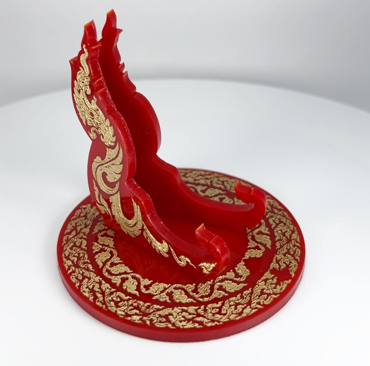 Red & Gold Dragon 1oz Silver or Gold Coins / Amulet / Medal Display Stand