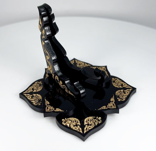 Black & Gold Thai 1oz Silver or Gold Coins / Amulet / Medal Display Stand