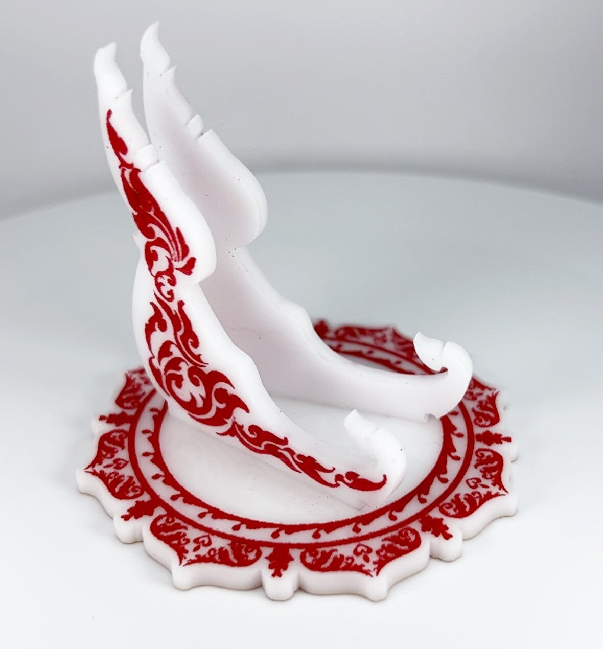 Red & White 1oz Silver or Gold Coins / Amulet / Medal Display Stand