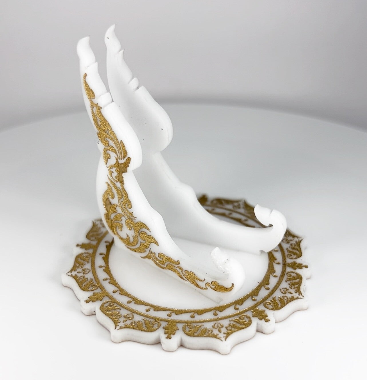 Gold & White 1oz Silver or Gold Coins / Amulet / Medal Display Stand