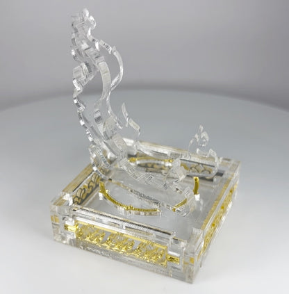 Clear & Gold 1oz Silver or Gold Coins / Amulet / Medal Display Stand