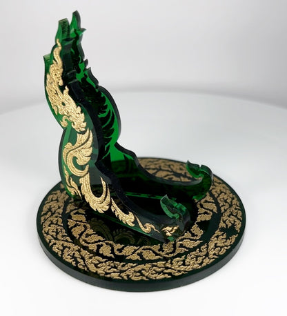 Green & Gold Dragon 1oz Silver or Gold Coins / Amulet / Medal Display Stand