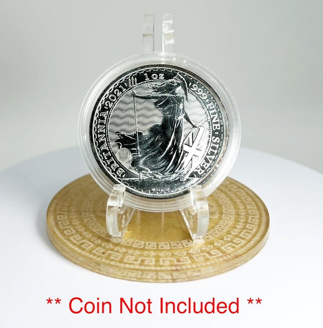 Clear Dragon 1oz Silver or Gold Coins / Amulet / Medal Display Stand