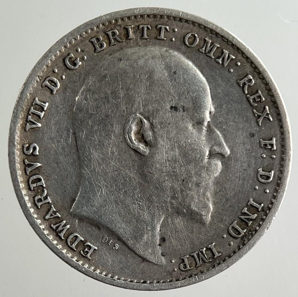 1902 Edward VII Threepence Silver Coin | Fine Collectable Grade