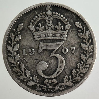 1907 Edward VII Threepence Silver Coin | Fine Collectable Grade