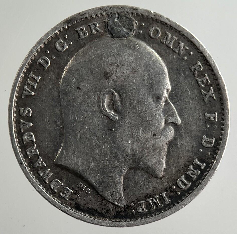 1908 Edward VII Threepence Silver Coin | Fine Collectable Grade