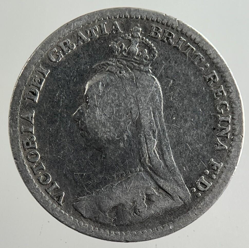 1891 Victoria Threepence Silver Coin | Fair Grade