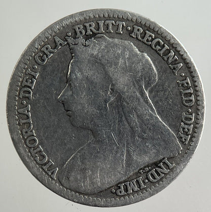 1900 Victoria Threepence Silver Coin | Fair Grade